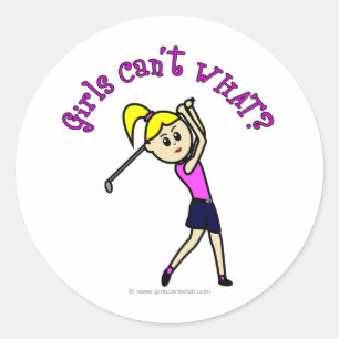 Sticker Rond Golfeur de femme légère