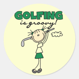 Sticker Rond Golfing est Super Tshirts et cadeaux