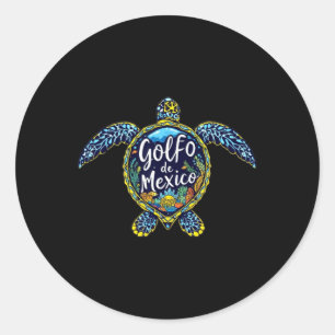 Sticker Rond Golfo De Mexico Viva Mexique Golfe Du Mexique Amus
