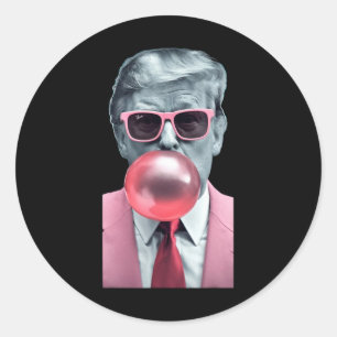 Sticker Rond Gomme à bulles Trump Yum
