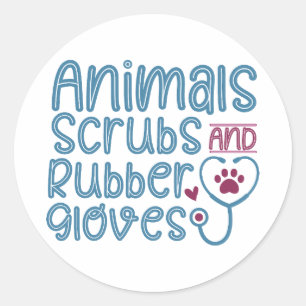 Sticker Rond gommes et gants en caoutchouc
