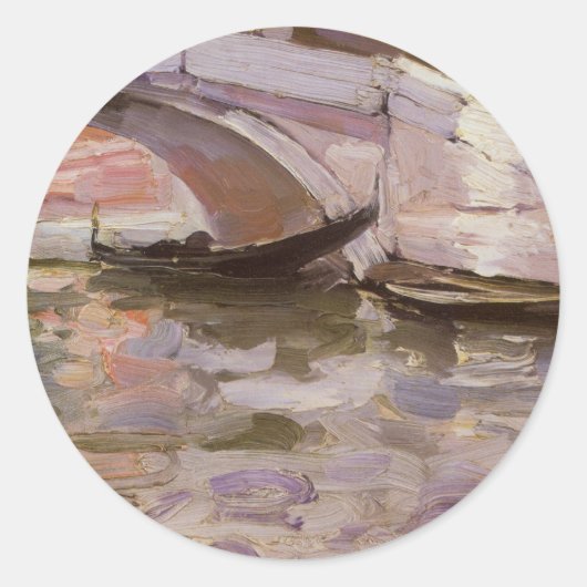 Sticker Rond Gondolas de John Singer Sargent, Impressionnisme A (Devant)