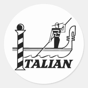 Sticker Rond Gondole vénitienne italienne