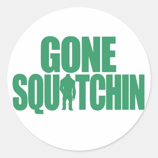 Sticker Rond Gone Squatchin (Devant)