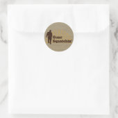 Sticker Rond Gone Squatchin' Funny Bigfoot Sasquatch (Sac)