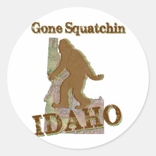 Sticker Rond Gone Squatchin - Idaho