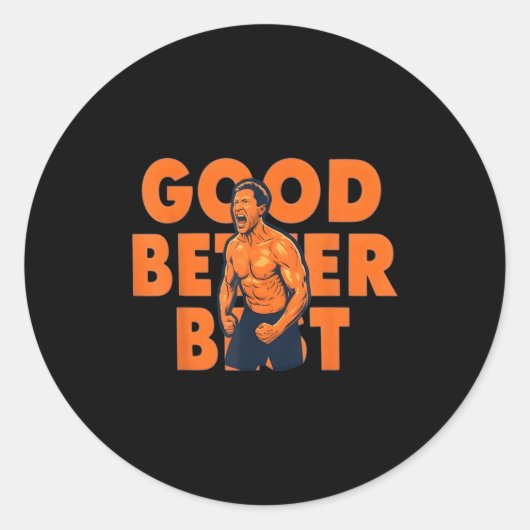 Sticker Rond Good Better Ben Johnson  (Devant)