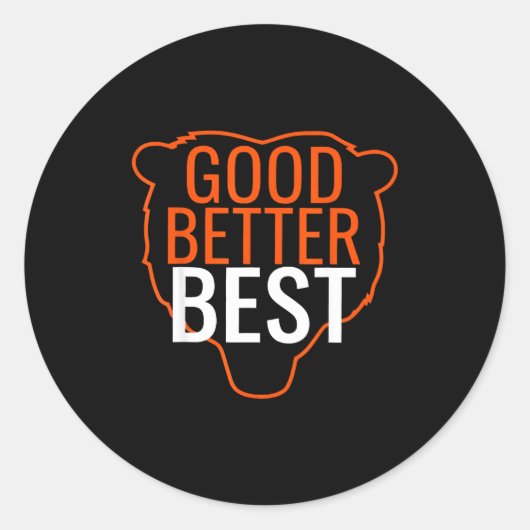 Sticker Rond Good Better Bes Chicago Good Better Men Women (Devant)