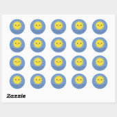 Sticker Rond Good morning Sunshine Cute Kawaii Sun (Feuille)