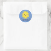 Sticker Rond Good morning Sunshine Cute Kawaii Sun (Sac)
