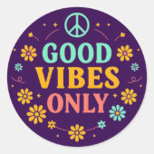Sticker Rond Good Vibes Only (Devant)