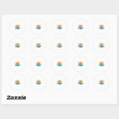 Sticker Rond Good Vibes uniquement - Conception graphique des d (Feuille)