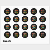 Sticker Rond Goodbye 2025 Hello 2026 Cute Christmas New Year  (Feuille)