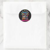 Sticker Rond Goodbye Kindergarten Class of 2033 Hello 1st grade (Sac)