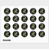 Sticker Rond Goodbye Kindergarten Hello 1st Grade T Rex School (Feuille)