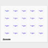 Sticker Rond Goodwin Nom de famille Style classique (Feuille)