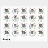 Sticker Rond Google Avis | Aide Classe de code QR d'entreprise  (Feuille)