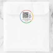 Sticker Rond Google Avis | Aide Classe de code QR d'entreprise  (Sac)