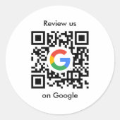 Sticker Rond Google Avis | Business Review Link QR Code (Devant)