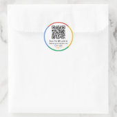 Sticker Rond Google Avis | Lien d'examen professionnel QR (Sac)