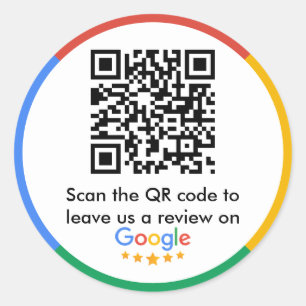 Sticker Rond Google Avis   Lien d'examen professionnel QR