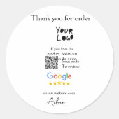 Sticker Rond Google examen logo entreprise site Web scanner cod (Devant)