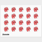 Sticker Rond Google Red (Feuille)