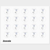 Sticker Rond Google review business logo website scan QR code (Feuille)
