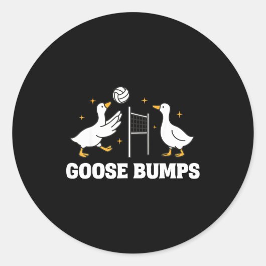 Sticker Rond Goose Bumps Volleyball (Devant)