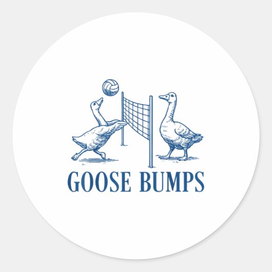 Sticker Rond Goose Bumps Volleyball  (Devant)