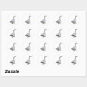 Sticker Rond Goose gris (Feuille)