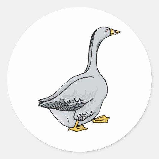Sticker Rond Goose gris (Devant)