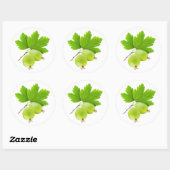 Sticker Rond Gooseberries (Feuille)