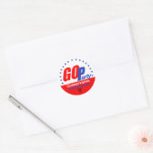 STICKER ROND GOP REPUBLICAN 2016 (Enveloppe)