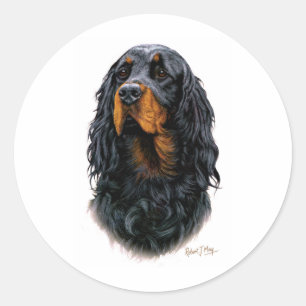 Sticker Rond Gordon Setter