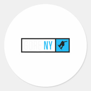 Sticker Rond Gore Mountain New York Type de boîte de snowboard