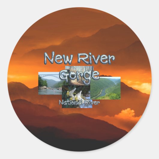 Sticker Rond Gorge de la nouvelle rivière ABH (Devant)