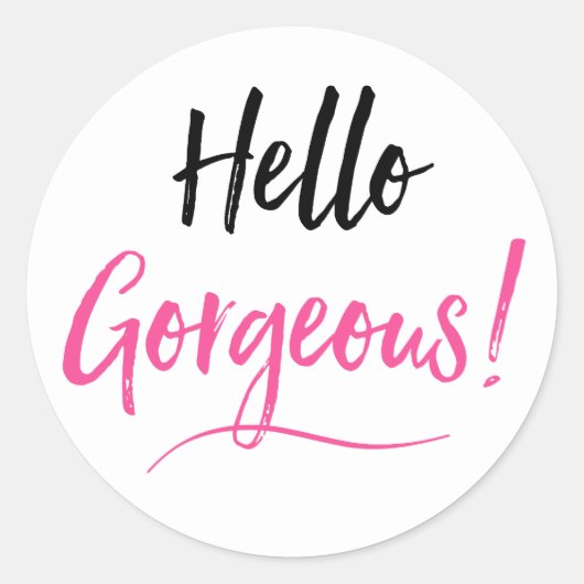 Sticker Rond "Gorgeous" (Devant)