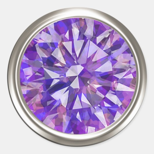 Sticker Rond Gorgey Gem Purples (Devant)