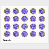 Sticker Rond Gorgey Gem Purples II (Feuille)