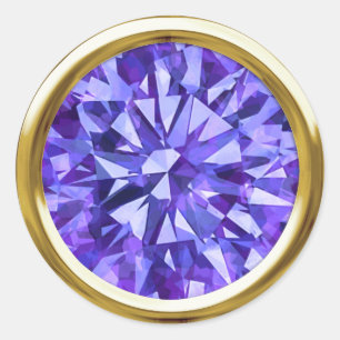 Sticker Rond Gorgey Gem Purples II