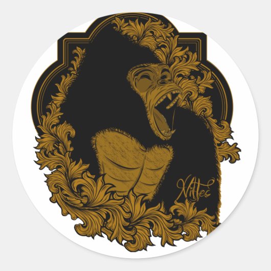 Sticker Rond Gorilla (Devant)