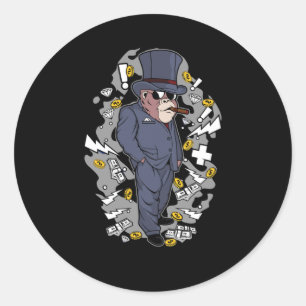 Sticker Rond Gorilla Boss