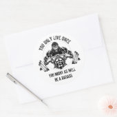 Sticker Rond Gorilla Gym (Enveloppe)