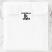 STICKER ROND GORILLAS ! (Sac)