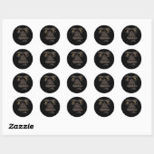 Sticker Rond Gorille en noir (Feuille)