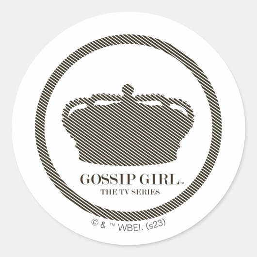 Sticker Rond Gossip Girl TV Series Crown Icon (Devant)