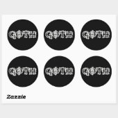 Sticker Rond Goth (Feuille)