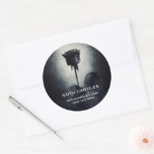 Sticker Rond Goth Black Rose Laisser du sang Macabre Entreprise (Enveloppe)