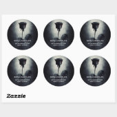 Sticker Rond Goth Black Rose Laisser du sang Macabre Entreprise (Feuille)